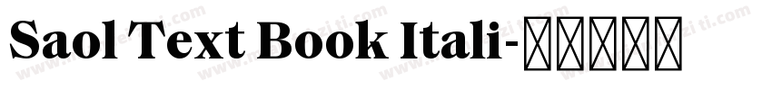 Saol Text Book Itali字体转换